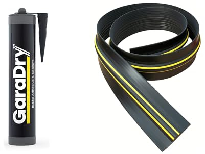 ¾” High Garage Door Threshold Seal Kit 10'3 Length | Flexible PVC | Complete Kit Includes 1 Adhesive | GaraDry