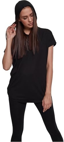 Urban Classics Ladies Sleeveless Terry Hoodie Femme T-Shirt Manches Courtes Noir 100% Coton Oversize