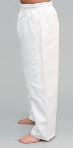 S.B.J - Sportland Baumwollhose/Kampfsporthose/Judohose mit Knieverstärkung weiß, 150 cm