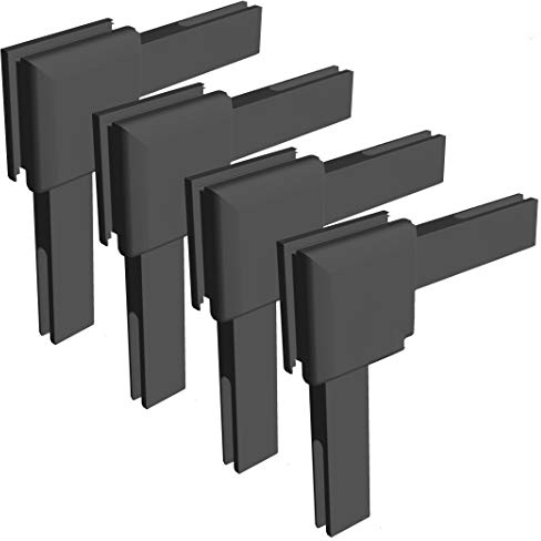 Windhager Juego de Conectores de Esquina para mosquitera, Marco Tensor para Ventanas y Puertas de plástico, Antracita
