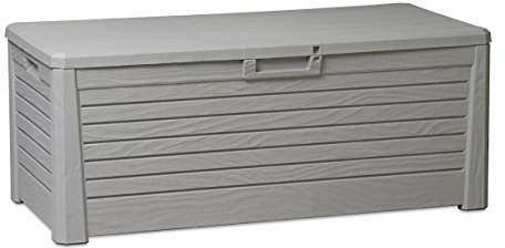 Toomax baule Florida con seduta, finitura effetto legno, colore grigio tortora, dimensioni cm 148x72x60h.