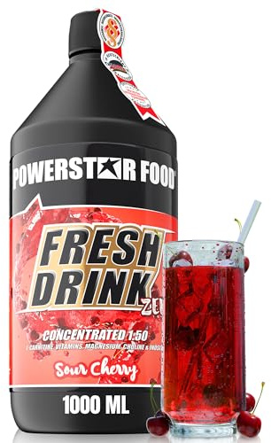 Färsk dryck – uppfriskande kalorireducerad elektrolyt koncentat – hypotonisk vitamindryck för uthållighet och kraftsport – flaska 1 000 ml koncentrat – Tillverkad i Tyskland (syra)