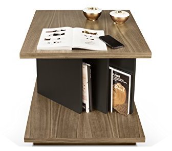 TemaHome Goa Beistelltisch, Holz, nussbaum/schwarz, 55 x 55 x 55 cm
