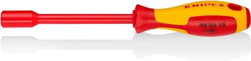 KNIPEX Nut Driver with Screwdriver Handle Insulated with Multi-Component Grips, VDE-Tested 237 mm, 98 03 10