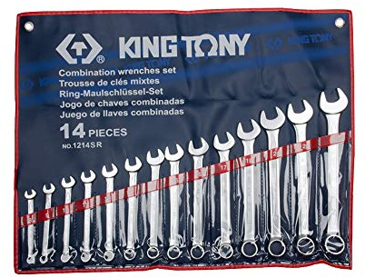 KING TONY 1214SR Trousse de Clés Mixtes en Pouces, Set de 14