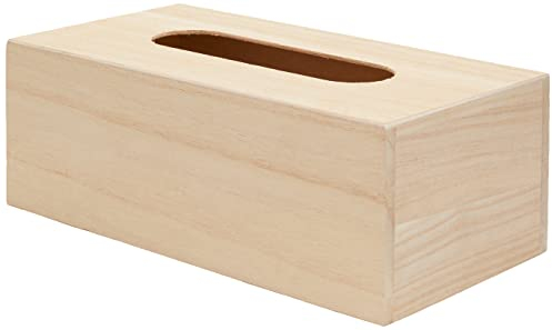 Artemio – Scatola Porta fazzoletti con Fondo, Legno, Beige, 25 x 13 x 9 cm
