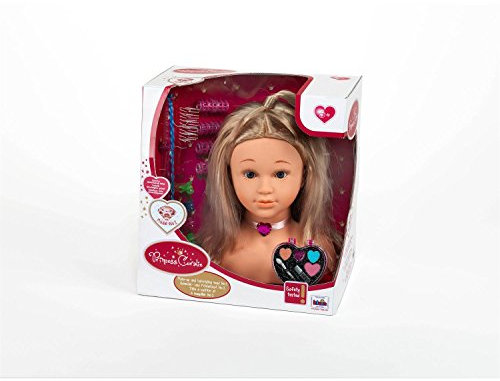 Theo Klein 5279 - Princess Coralie Schmink- und Frisierkopf, Model groß, 14-teilig