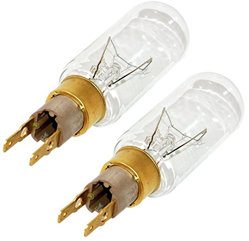 2 x Whirlpool, lampadina T-Click (F1) da 40 W per congelatore e frigorifero americano