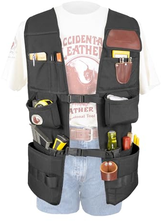 Occidental Leather OxyPro Work Vest - Left Hand - 28 Pockets & Tool Holders - One Size Fits Most - Made in USA