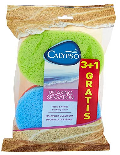 Calypso Relaxing sensation - Esponja suave que multiplica la espuma, 4 esponjas