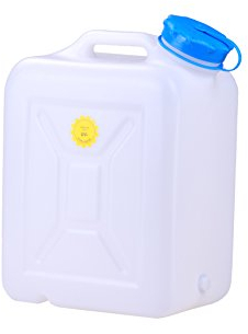 hünersdorff Weithalskanister / Abklärkanister / Mehrzweckkanister mit großer Öffnung zur einfachen Innenreinigung, 31 Liter, UV-Schutz, Made in Germany 818300 Naturfarben