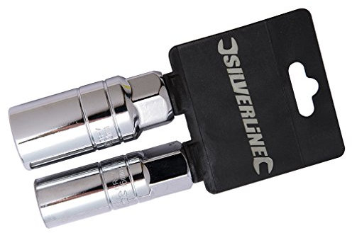 Silverline 244982 Spark Plug Deep Socket Set 2pce 3/8