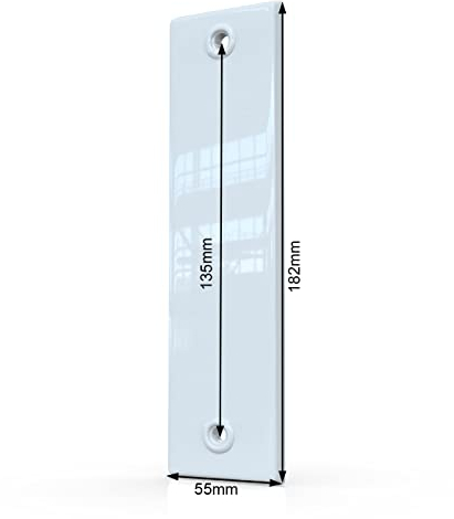 markiso® Rolladengurt Abdeckung geschlossen [Aluminium], Gurtwicklerblende – Gurtwickler Abdeckung, pulverbeschichtet Weiß, Lochabstände 135 mm, 160 mm, 185 mm, einfache Montage ohne Bohren