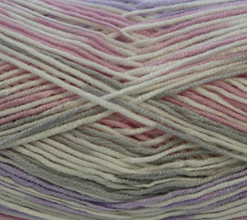 King Cole Cherish DK Knitting Yarn 100g - 100% Anti-Pilling Acrylic - Self-Patterning Double Knit Wool for Baby Clothes & Blankets (250m) (1117 Pavlova)