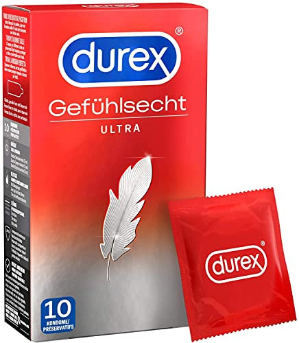 Durex transparent Liebe Sex Feel Ultra Dünn Latex Kondom – 10 Stück