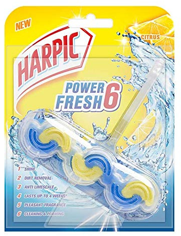 Harpic - Power Fresh 6 Toilet Rim Block Citrus - 39g