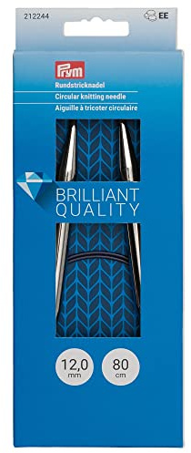 Prym 32 Circular Brass Knitting Needles, 12mm