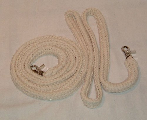 Pferdeseile_DE Baumwollzügel Seilzügel Zügel geschlossen ca. 3,05 mtr lang in Natur