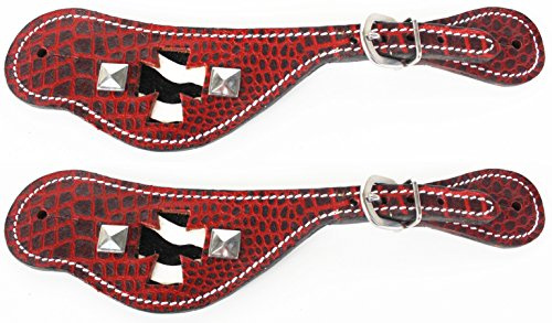 CHALLENGER Horse Western Riding Cowboy Boots Leather Spur Straps Tack 7437