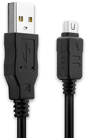subtel CB-USB6 CB-USB8 USB Kabel 1.5m für Olympus OM-D E-M1 E-M10 Mark II OM-D E-M5 Mark II Pen E-PL7 E-PL3 Tough TG-4 XZ-1 Ladekabel 12 Pin USB auf USB A 2.0 Datenkabel schwarz PVC