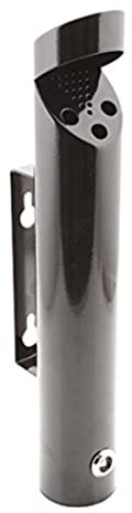 Genware NEV-AT-CYL-BLK Cylinder Wall-Mounted Ashtray, 46 cm x 7.5 cm, Black