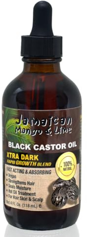 Jamaican Mango & Lime Black Castor Oil - Extra Dark, Organic, 118 ml (Pack of 1)