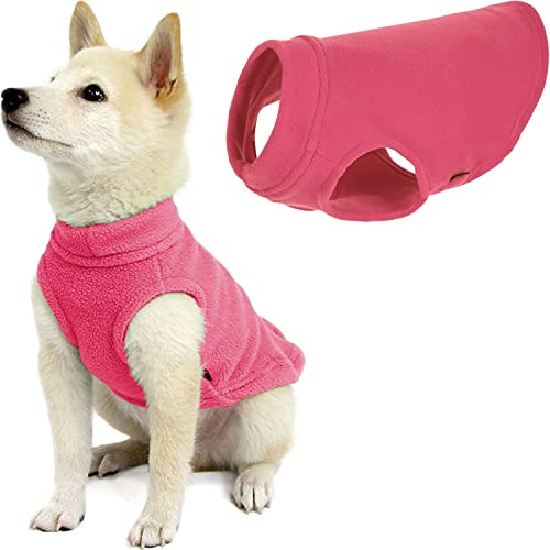 Gooby Stretch Fleece Pull Over Cold Weather Dog Vest, Small, Pink