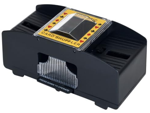 Automatic Card Shuffler - Battery-Operated 2-Deck Playing Card Dispenser - Game Night and Casino Accessories by Trademark Poker