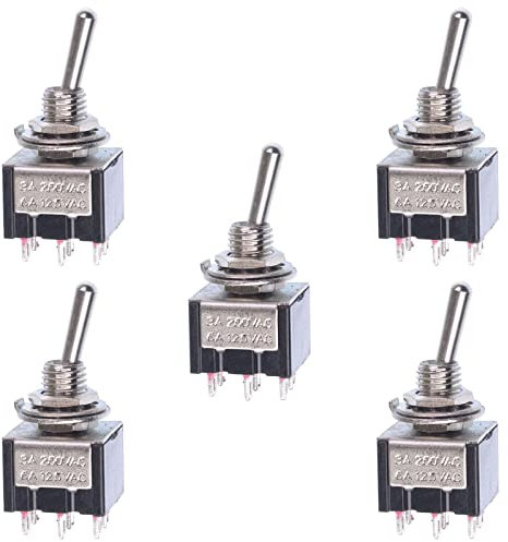 5 x On/On Mini Toggle Switch DPDT
