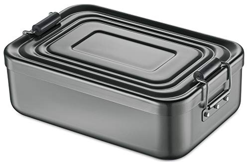 Küchenprofi Lunchbox Groß aus Aluminium in der Farbe Anthrazit, Maße: 23cm x 15cm x 7cm, 10 0147 13 23