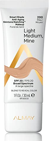 Almay Cosmetics Smart Shade Anti-Aging Skintone Matching Makeup 200
