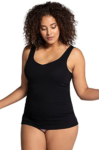Ulla Popken Achselhemd, Vestaglia Donna, Nero (Schwarz 10), 0 (Taglia Produttore: 62+)