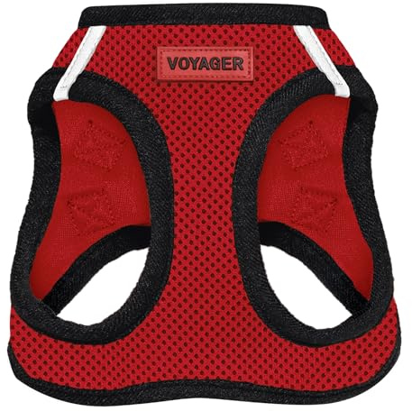 Best Pet Supplies Harnais BPS Voyager Ajustable en Maille Filet pour Chien Tous Temps Anti-Traction avec Veste rembourrée pour Chiot et Chats