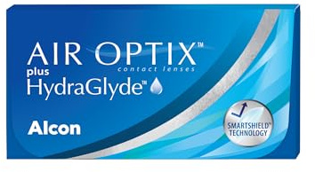 Air Optix plus HydraGlyde Lentes de contacto de reemplazo mensual, Pack de 3, R 8.6 mm, D 14.2 mm, +2 Diopt