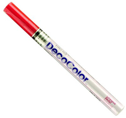 Uchida Deco Color Opaque Extra Fine Point Paint Marker: Red