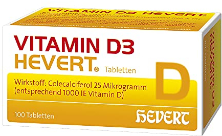Vitamin D3 Hevert bei Mangel und erhöhtem Bedarf, 100 St. Tabletten