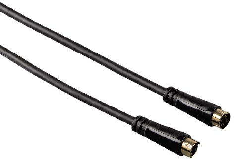 Hama 00122152 - Cable de S-Video (clavija de 4 pines dorada, 5 m), color negro