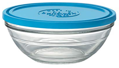 DURALEX 9068AM06 Lys Round Salad Bowl with Lid 23.2 cm Clear Glass