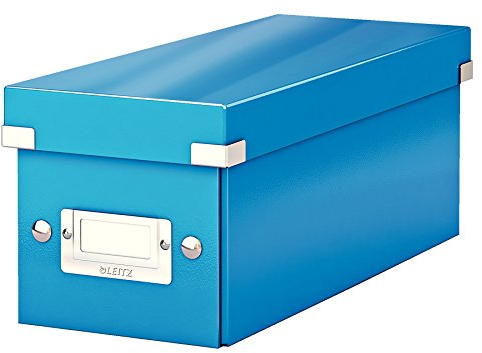Leitz Click & Store WOW Scatola Archivio CD, per Archivio e Organizzazione di CD, Adatta a Casa e Ufficio, Blu, 60410036