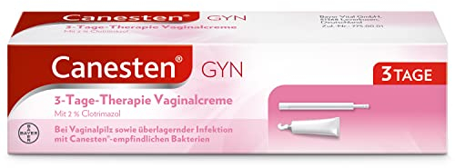 Canesten GYN 3-Tage-Therapie Vaginalcreme zur Behandlung von Scheidenpilz - bei Pilzinfektionen im Intimbereich - Set aus 1 x 20 mg Creme und 3 Applikatoren