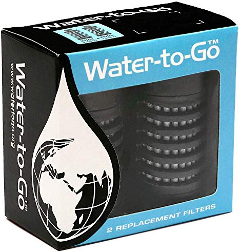 Water-to-Go 200L Filter. Tested internationally Each Filter removes viruses, Bacteria, Protozoa, cysts, Harmful Chemicals, microplastics, Bad Taste and Odour-Fits All Water-to-Go Bottles (Twin Pack)