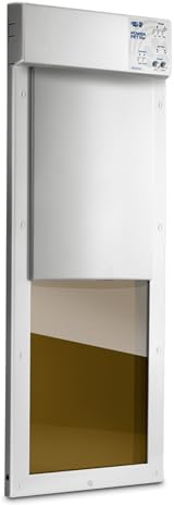 Power Pet Automatic Electronic Pet Door by High Tech Pet - Pet Operated Dog Door, High Security, Air Tight, for Medium Dogs up to 30 lbs. (8¼ X 10 Pet Opening), Door Mount, Easy Install - PX1-Medium