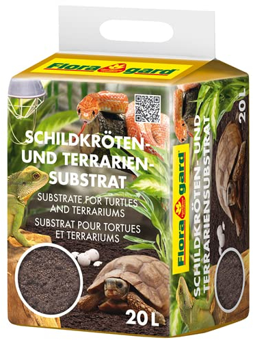 Floragard Schildkrötenerde Schildkrötensubstrat & Terrarienerde - Bodengrund für Terrarien, 20L (1x20L)