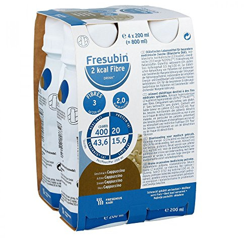 Fresenius Kabi Fresubin 2 kcal fibre Drink Cappuccino Trinkflasche, 4 x 200 ml, 1er Pack (1 x 2,75 kg)
