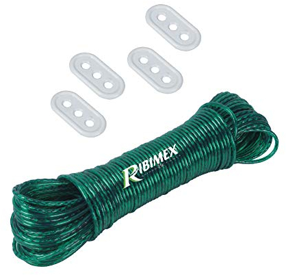 Ribiland PRIEC404 - Fil pour étendoir à Linge, Ø 3 mm x 40 m, Vert