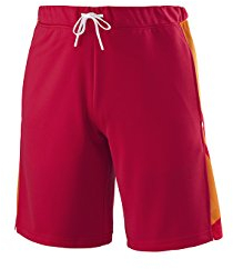 Head Alwin Bermuda Shorts, Junior, rot, an den Seiten orange und Weiss, 140