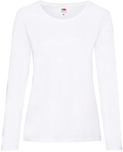 Fruit of the Loom Long-Sleeve T-Shirt in and Sizes - White - Small