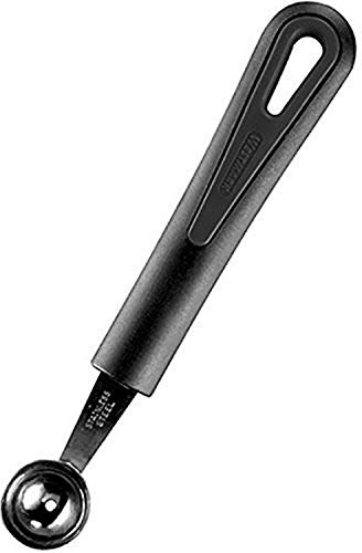 Westmark 28222270 Cuillère à pomme parisienne Gentle en PP/inox, Noir/argent, 17,3 x 2,7 x 2 cm