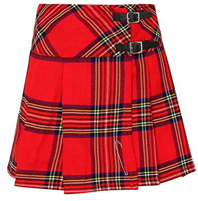 Tartanista Womens Scottish Tartan 16.5 Length Mini Kilt Skirt and Pin - 6-28