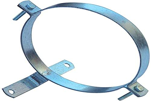 WOLFPACK 22010034 Collier de Serrage pour Flexible de Cuisinière Galvanisée avec Support 150 mm